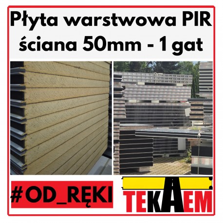 Płyty Warstwowe PIR ścienne 50mm 1gat Biala