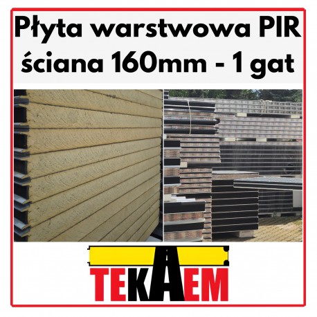 Płyty Warstwowe PIR ścienne 160mm 1gat