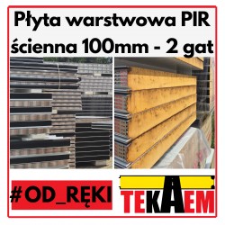 Płyty Warstwowe PIR ścienne 100mm 2gat